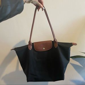 Longchamp Le Pliage Large Black Tote shoulder bag